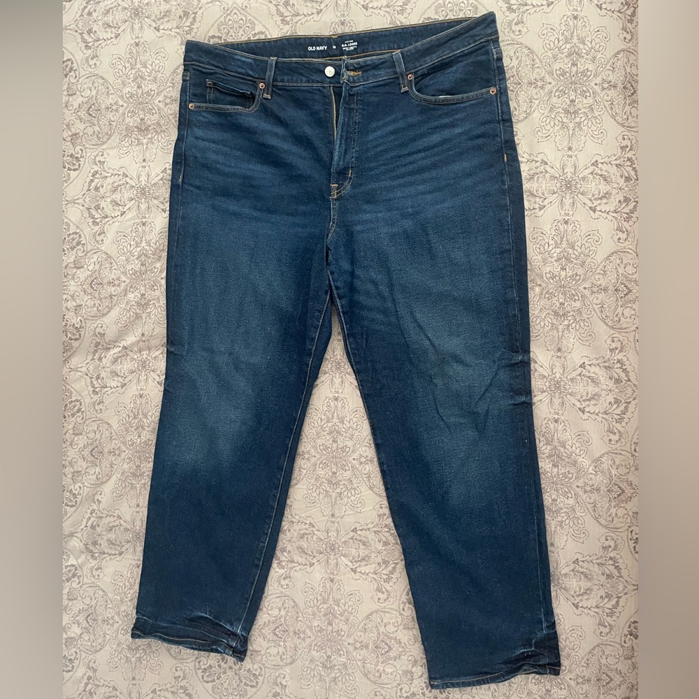Old Navy Women’s Dark Blue Straight Leg Jeans